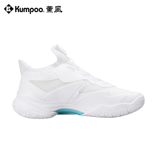 薰风（KUMPOO）羽毛球鞋减震透气纽扣鞋带男女款运动鞋厚羿PRO KH-G826S 白色 42