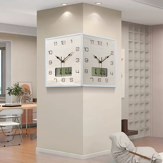 Zhuangshu coin mural horloge murale silencieuse double face simple simple horloge silencieuse à deux côtés horloge silencieuse salon maison Utilisation 9193