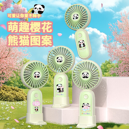 六足蚁创意新款台式小风扇usb充电便携式桌面学生办公学生宿舍电扇厂家 6169A熊猫 工厂///跨境