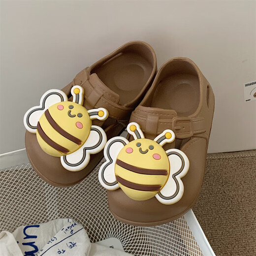 
Ziweiqi Little Bee Children's Cave Shoes Bag Toe Sandals Beach Shoes White 26 -27 [Inner length is about 17cm]