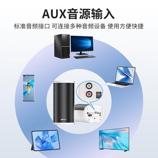 Xianke (SAST) W-802 Columna de sonido impermeable Bluetooth al aire libre, Amplificador de audio de pared al aire libre Juego de altavoces, conferencia de juegos de parques infantiles de la escuela de oradores Música de tiendas 100W