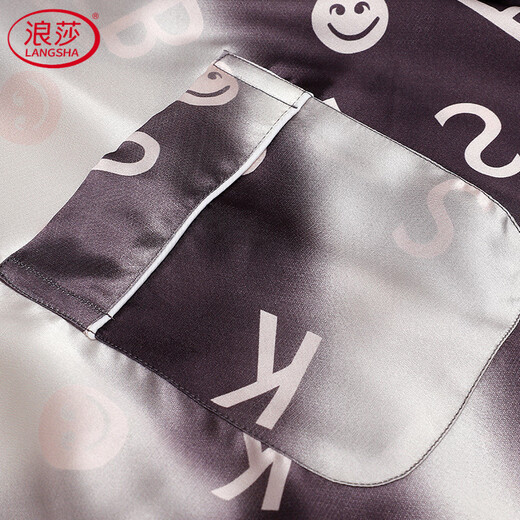 Langsha (Langsha) Mulberry Silk Pyjamas Pyjon pour le printemps et l'été à la maison à manches longues à manches longues à manches à manches longues de grande enver