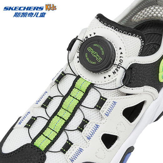 Skechers Small Armor Sandals 3.0 Comfortable Mesh Breathable Boys' Sports Shoes Fashion Frame Shoes 405320L Boys/White/Black/Yellow/WBKY 34