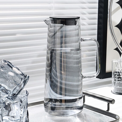 Lugaris Nordic style glass home set living room drinking cup simple family tea cup for entertaining guests 6 ash twist cups + black stand + straight pot + black iron plate