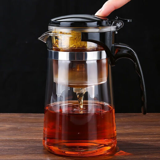 Enshousu slag separation teapot household tea and water separation teapot elegant cup integrated lazy tea maker multifunctional teapot set pot + 4 tea cups 1000ml