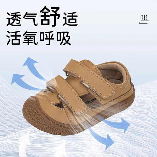 Chino Mouse Genuine Leather Children's Sandals Sports Boys Summer New Style Infant Girls 1-3 Years Old Functional Shoes Baotou Gray Size 26 (Suitable for Feet Length 15.1-15.6cm)