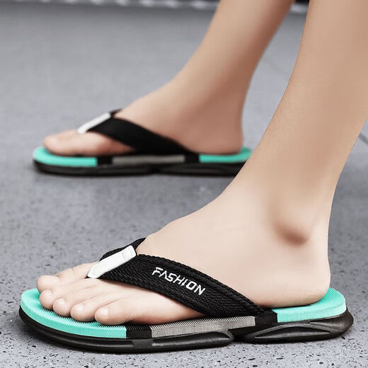Playboy (Playboy) Pantres pour hommes en usure d'été 2025 Nouvelles sandales de plage à l'usure sans glissement à tongs pour les hommes JC688-Green (version matériaux normale) 39
