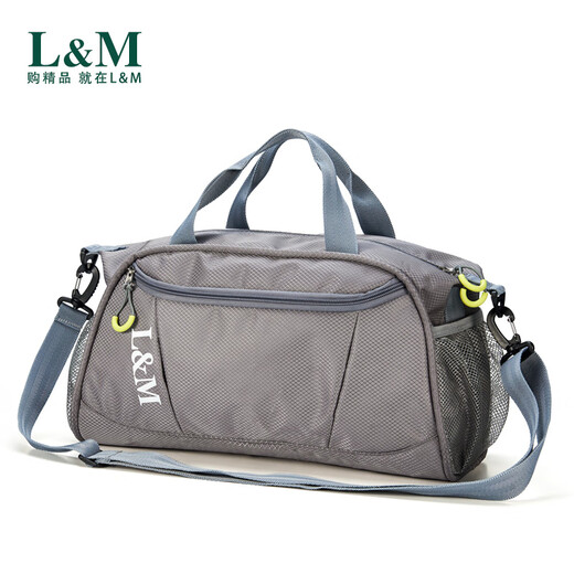 L&M beach bag, beach bag, swimming bag, dry and wet separation, outdoor fitness men's and women's storage bag, portable shoulder bag, travel bag, purple, running arm bag with mobile phone