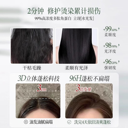 护发蛋白固色发膜修护干枯毛躁柔顺烫染受损修护留香锁色护发素 #护理发膜500ml