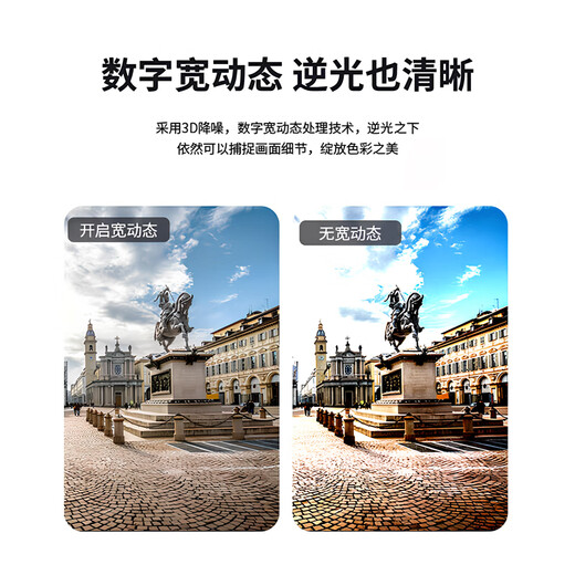 dahua大华监控摄像头 400万poe家用室内高清全彩夜视 录音2k安防监控器户外网线供电手机远程监控摄像头 400万超清室外枪型摄像机 3.6mm镜头