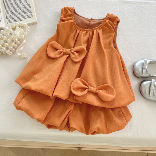 Hualin Fashion Guangzhou Dreizehn Summer Koreanische Mädchen im koreanischen Stil, Bow ärmellose Kleiderschwestern 1715217153 17152 Set M 130c