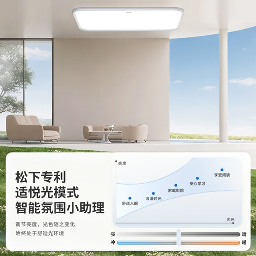 松下（Panasonic）吸顶灯全光谱教室照明护眼客厅灯鸣悦120瓦HHXSX692【包安装】