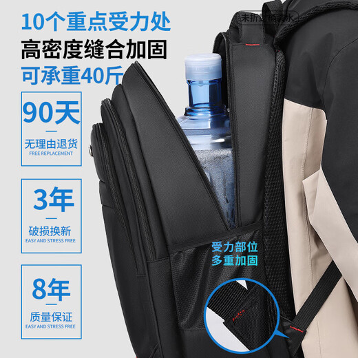 HUILI BACKPACK MEN'S BURESSIQUE MENSALE CAPOST BUSINESS Computer Sac Travel Multi-Fonctional Saclewpack Commuting Business Trip Luggage Sac Student Schoolbag Black [mise à niveau et plus grand 65L]