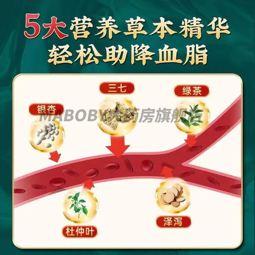 Peking Tongrentang Sangyi Grüner Tee Eucommia Panax Notoging Tee unterstützt bei der Senkung der Blutlipide Tee Triglycerids Fett Tee hohe Blutlipide Eine Schachtel Erlebnis