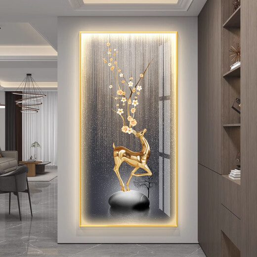 
OUOETY Chuangjingyi selected home entrance decoration painting modern high-end wall painting [ordinary style without light] 35mm plus [ordinary style without light] 35mm thick aluminum 01 KX-3271
