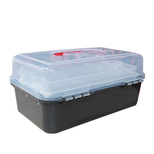 TOPLIA multifunctional three-layer transparent tool box portable repair tool box portable parts box RB011004