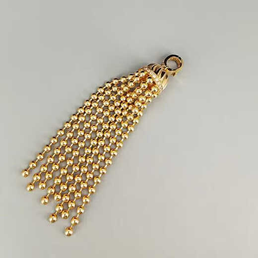 Feiyu Orange trendy Italian style 18K gold tassel pendant buckle stackable versatile pendant fashion Ins style pendant 7.19g