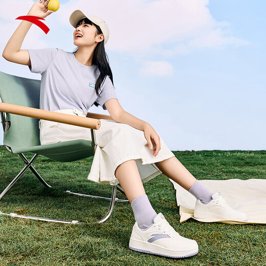 Anta first year board shoes women's shoes summer white shoes student thick sole retro trend men and women same style height-enhancing sports casual shoes
