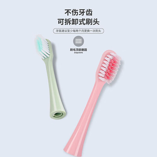 Sonic Electric Electric Tooth щетка Интеллектуальная полностью автоматическая, чувствительная к льду, высокие ценные, домашние путешествия, съемные зубные щетки, мягкие щетинки [Ограниченная покупка] Свежий зеленый + поставляется с 3 щеткой головкой.