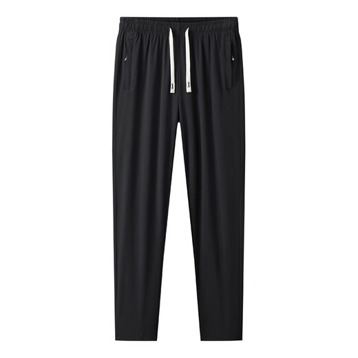 Semir new casual pants men's straight pants high school students college long pants summer ice silk loose 9230 Khaki XL