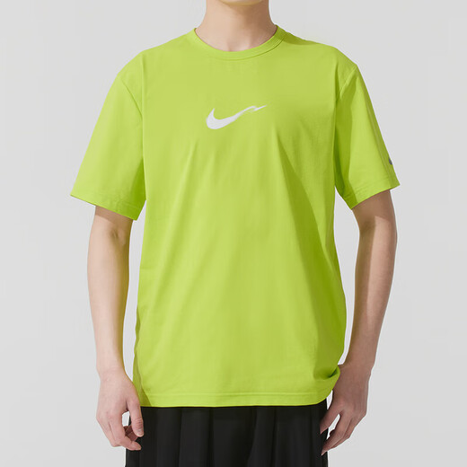 Nike (NIKE) short-sleeved T-shirt 2025 summer new HYVERSE DRI-FIT men's quick-drying half-sleeved round neck top Minghuang/shanfeng white/silver HV4882-389 quick-drying 3XL