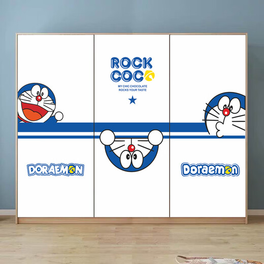 Doraemon children's bedroom door stickers whole self-adhesive cartoon decorative stickers wardrobe renovation wallpaper wallpaper MT3884 extra large