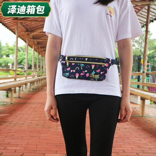 
Yunluo thin and portable new Korean version waterproof thin running mobile phone sports waist bag fitness women's casual close-fitting women's clothing zero rumbling gold 9901 blue bottom