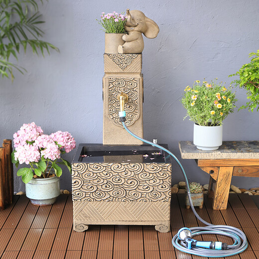 Yushixuan outdoor mop pool courtyard garden watering flower vertical faucet outdoor balcony column water plug floor-standing wash basin Xiangyun Jixiang column mop pool with faucet
