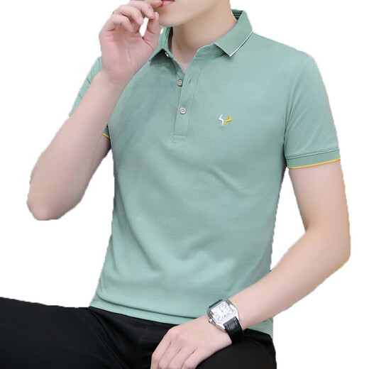 Site officiel de Lilang Fang Ship Store Flag Site officiel Summer Cool Ice Silk Casual Thin Business Pure Coton T-shirt à manches courtes Polo Men's Polo White 679 Modèle M _85-100JIN [Jin est égal à 0,5 kg]