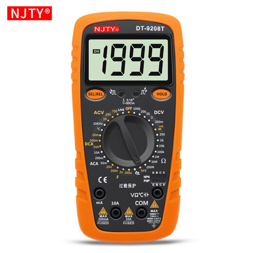 RENJUYI 9208T9905T Multímetro digital de alta precisión 2000V Mina de alto voltaje Pantalla digital Digital Medidor DT-9208T Estándar (alambre vivo infrarrojo de temperatura)