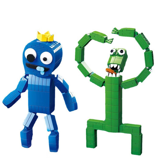 
Rainbow friends building blocks assembled rainbow friends boy monster play 757 green 376 particles
