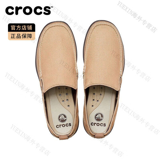 卡骆驰（crocs）男鞋卡骆驰帆布鞋男士乐福鞋一脚蹬休闲平底鞋 |207635官方旗舰正 深蓝色_水泥灰-46K 41 -42 (260mm) M8