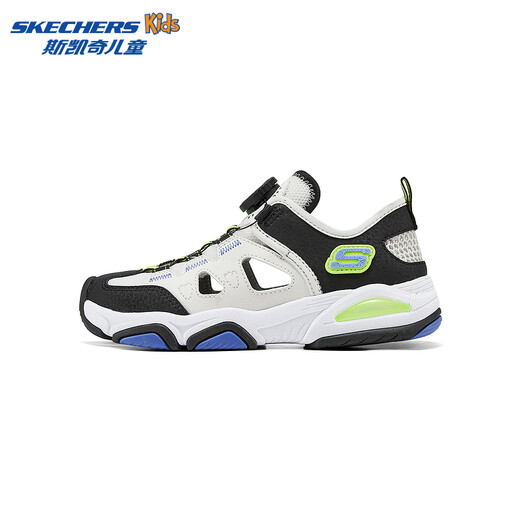 Skechers Small Armor Sandals 3.0 Comfortable Mesh Breathable Boys' Sports Shoes Fashion Frame Shoes 405320L Boys/White/Black/Yellow/WBKY 34