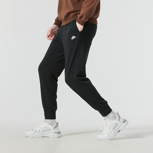 Nike (NIKE) sports suit sweatshirt men's 25 spring new fitness training pullover fashionable sweatpants trousers two-piece set FN3889-133/white+FN3802-010/black M