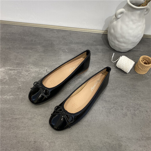 S.Sofea Summer Bow Flat Chaussures polyvalentes Sobuche peu profonde Chaussures pour femmes enceintes Ballet Chaussures J683-4 Rouge 40