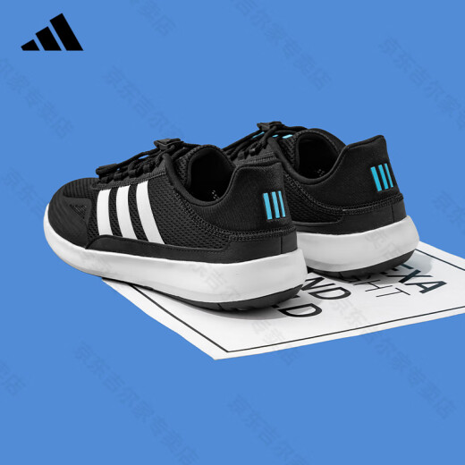 ADIDAS阿迪达斯溯溪鞋男女鞋2025新款情侣春夏季户外涉水鞋运动休闲鞋 黑/白JH9756 38.5