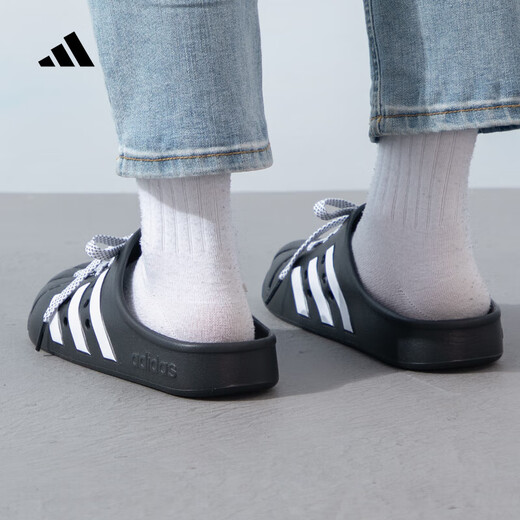 阿迪达斯 （adidas）男女鞋正品2025夏季新款运动休闲轻便凉拖鞋情侣大头洞洞鞋沙滩鞋 JH9848 40.5