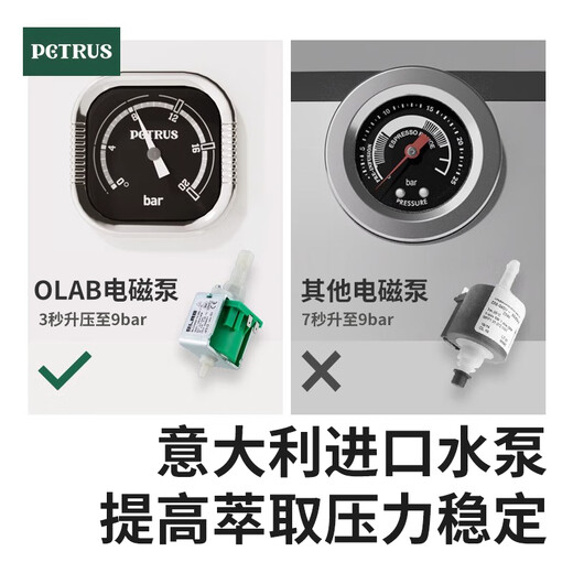 柏翠PE3888直白咖啡机双锅炉意式家用全半自动小型一体奶泡美式 PE-3888直白+3766磨豆机