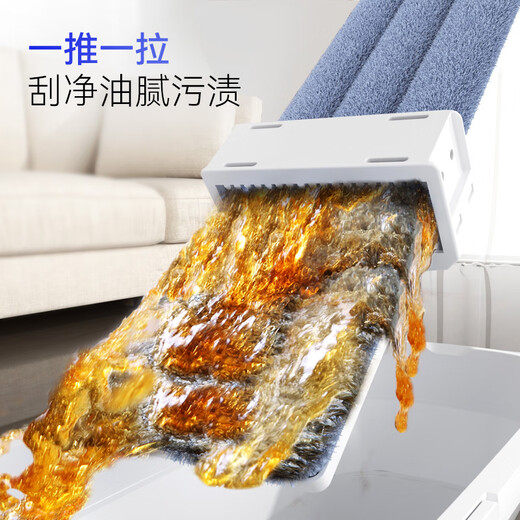 五月花平板拖把45CM共2块布铝条加固板结实耐用墩布免手洗干湿两用