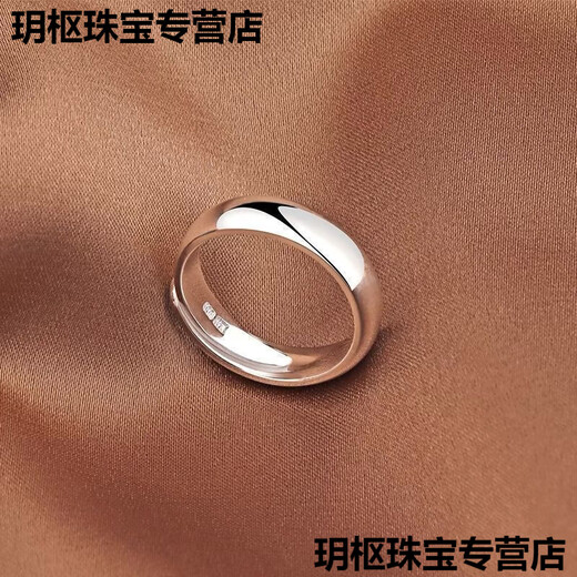 OAZ Old Phoenix 999 sterling silver pure silver ring for men and women, thousand glossy adjustable ring pole, Old Phoenix glossy opening 999 silver ring