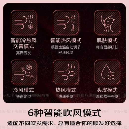 Panasonic National Subsidy High Speed Hair Dryer Home Negative Ion Hair Dryer Portable Nanoyi Hair Care High Power Quick Dry No Damage Send Girlfriend Birthday Gift NA9C Rose Red Negative Ion Hair Care NA9CR