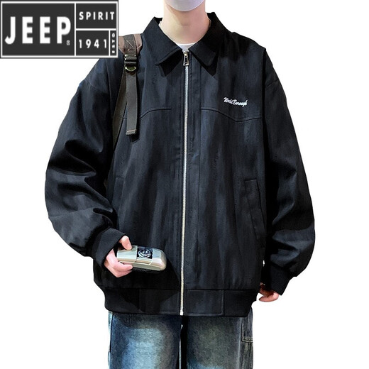 JEEP SPIRIT jacket men's spring and autumn 2025 new jacket thin tops for teenagers casual workwear jacket K15832 white gray M