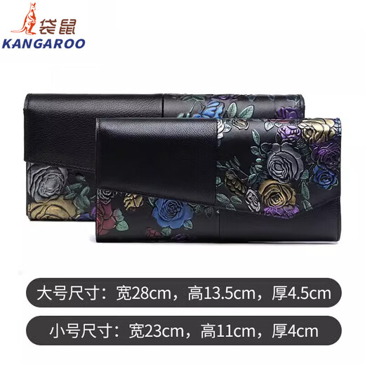 Kangaroo ethnic style clutch bag for women European and American top layer cowhide bag for women fashion small bag trendy envelope bag gold rose small