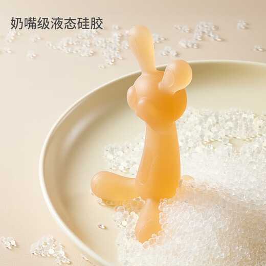奇乐童牙胶 婴儿口欲期3-6个月 出牙期按摩磨牙胶棒宝宝防吃手安抚咬胶 【呆呆兔】+【磨牙棒】 L