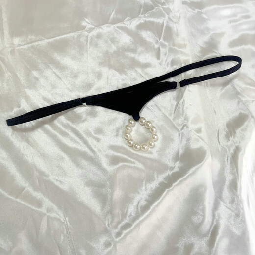 Xinyoujie Men's Pearl Massage Underwear Two-Wear Leaky PP Thong One Size 2528 Feet Waist SSS Black Does Not Include Back Court Beads