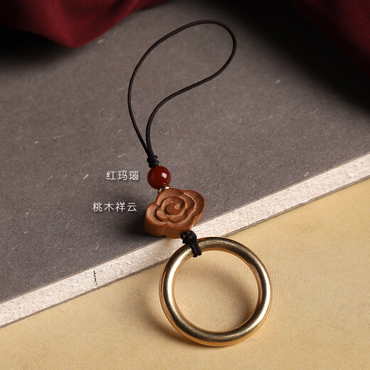 CHUXIANG brass ring mobile phone ring clasp metal universal dust plug pendant USB pendant anti-lost lanyard mobile phone pendant brass ring-Bai Bo