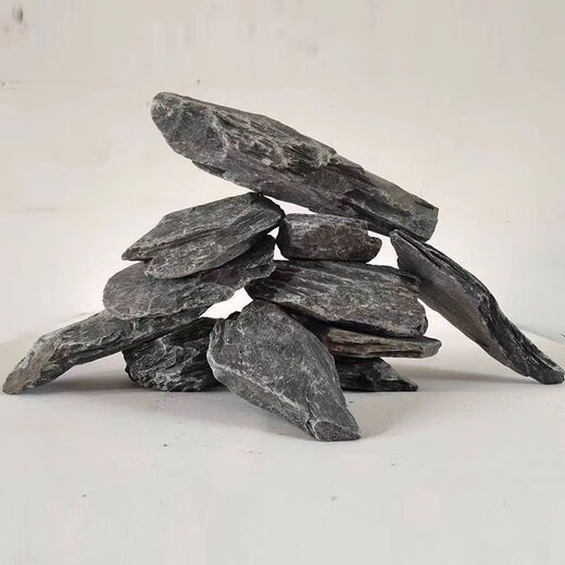 Pure natural stream stone fish tank landscaping stone flakes turtle basking back schist climbing pet rockery terrace landscaping stone 10Jin Jin is equal to 0.5kg 5-10cm schist size matching