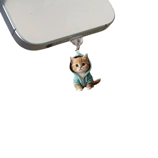 TULX Mobiltelefon Staubstecker Anhänger Katzenstaubstecker Ladesteck