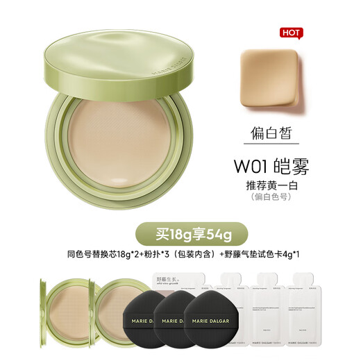 MARIE DALGAR Wild Vine Soft Focus Makeup-Lasting Air Cushion for Oily Skin, Mixed Oily Skin, Not Easy to Remove Makeup for Women W01 Ai Mist