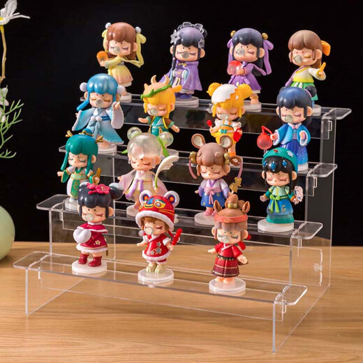 Lekali blind box storage display rack ladder type storage rack Bubble Mart hand-made small ornaments display cabinet stand-up display rack ladder rack 5 layers 29cm